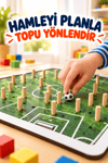 Ahşap Çivili Futbol Oyunu 44x34 cm – Çocuklar İçin Eğitici Akıl, Zeka ve Strateji Masa Oyunu