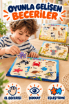 Ahşap Eğitici 3’lü Puzzle Seti – Çiftlik Hayvanları, Okyanus Canlıları ve Safari Hayvanları 3 Parçalı Yapboz Oyuncak