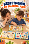 Ahşap Eğitici 3’lü Puzzle Seti – Çiftlik Hayvanları, Okyanus Canlıları ve Safari Hayvanları 3 Parçalı Yapboz Oyuncak