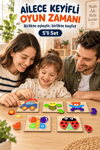Ahşap Eğitici 3D Puzzle 5’li Set – 5 Parçalı Öğretici Ahşap Yapboz Oyuncak