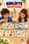 Ahşap Eğitici 4’lü Puzzle Seti – Hayvanlar, Kara Taşıtları, Meslekler ve Meyveler 4 Parçalı Sök Tak Yapboz Oyuncak