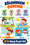 Ahşap Eğitici 4 Mevsim Sök Tak Puzzle – Renkli Öğretici Mevsimler Yapboz Oyuncağı