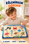 Ahşap Eğitici Deniz Hayvanları Puzzle – Deniz Canlılarını Öğreniyorum Renkli Öğretici Yapboz Oyuncak