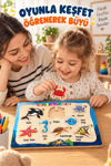 Ahşap Eğitici Deniz Hayvanları Puzzle – Deniz Canlılarını Öğreniyorum Renkli Öğretici Yapboz Oyuncak