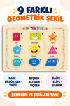 Ahşap Eğitici Geometrik Şekiller Sök Tak Bultak Puzzle – Çocuklar İçin Renkli Şekil Eşleştirme Yapboz Oyuncak