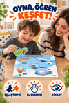 Ahşap Eğitici Hava Taşıtları Sök Tak Bultak Puzzle – Çocuklar İçin Öğretici Hava Araçları Yapboz Oyuncak