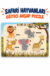 Ahşap Eğitici Hayvanlar Puzzle – Hayvanları Öğreniyorum Renkli Öğretici Ahşap Yapboz Oyuncak