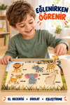 Ahşap Eğitici Hayvanlar Puzzle – Hayvanları Öğreniyorum Renkli Öğretici Ahşap Yapboz Oyuncak