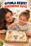 Ahşap Eğitici Hayvanlar Puzzle – Hayvanları Öğreniyorum Renkli Öğretici Ahşap Yapboz Oyuncak