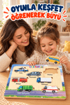 Ahşap Eğitici Kara Taşıtları Puzzle – Taşıtları Öğreniyorum Renkli Öğretici Ahşap Yapboz Oyuncak