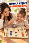 Ahşap Eğitici Meslekler Puzzle – Meslekleri Öğreniyorum Renkli Öğretici Ahşap Yapboz Oyuncak