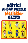 Ahşap Eğitici Meslekler Sök Tak Puzzle – Çocuklar İçin Öğretici Meslekleri Tanıma Yapboz Oyuncağı