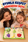 Ahşap Eğitici Meyveler Puzzle – Meyveleri Öğreniyorum Renkli Öğretici Ahşap Yapboz Oyuncak