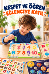 Ahşap Eğitici Öğretici 10 Parça Mega Puzzle Seti – Alfabe, Sayılar ve Güneş Sistemi Karışık Ahşap Yapboz Oyuncak