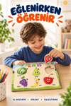 Ahşap Eğitici Öğretici 5’li Puzzle Seti – Alfabe, Sayılar, Geometrik Şekiller, Sebzeler ve Hayvanlar Yapboz Oyuncak