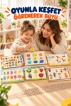 Ahşap Eğitici Öğretici 6’lı Puzzle Seti – Alfabe, Sayılar, Geometrik Şekiller, Sebzeler, Meyveler ve Meslekler Yapboz Oyuncak