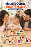 Ahşap Eğitici Öğretici Puzzle Seti – Alfabe, Geometrik Şekiller ve Sayılar Sök Tak Bultak Yapboz Oyuncak