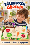 Ahşap Eğitici Sebzeler Puzzle – Sebzeleri Öğreniyorum Renkli Öğretici Ahşap Yapboz Oyuncak