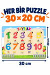 Ahşap Eğitici Türkçe Sayılar Puzzle – Sayıları Öğreniyorum Renkli Öğretici Ahşap Yapboz Oyuncak