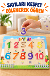 Ahşap Eğitici Türkçe Sayılar Puzzle – Sayıları Öğreniyorum Renkli Öğretici Ahşap Yapboz Oyuncak