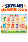 Ahşap Eğitici Türkçe Sayılar Puzzle – Sayıları Öğreniyorum Renkli Öğretici Ahşap Yapboz Oyuncak