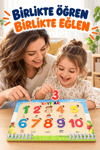 Ahşap Eğitici Türkçe Sayılar Puzzle – Sayıları Öğreniyorum Renkli Öğretici Ahşap Yapboz Oyuncak