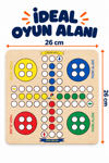 Ahşap Kızma Birader Kutu Oyunu 25x25 cm – Aile Boyu Eğlenceli Zeka ve Strateji Oyunu