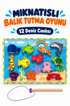 Ahşap Mıknatıslı Balık Tutma Oyunu – Çocuklar İçin Eğitici Öğretici Manyetik Balık Yakalama Oyuncak Seti