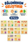 Ahşap Sayılar Eşleştirme Puzzle 3’lü Set – 10 Çift Eğitici Öğretici Sayı Eşleştirme Yapboz Oyuncak