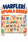 Ahşap Türkçe Alfabe 29 Harf Eğitici Sök Tak Puzzle – Alfabeyi Öğreniyorum Harf Eşleştirme Bultak Yapboz Oyuncak