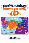 Ahşap Türkiye Haritası Puzzle – Eğitici Öğretici İller ve Şehirler Haritası Yapboz Oyuncak