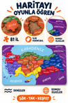 Ahşap Türkiye Haritası Puzzle – Eğitici Öğretici İller ve Şehirler Haritası Yapboz Oyuncak