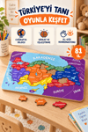 Ahşap Türkiye Haritası Puzzle – Eğitici Öğretici İller ve Şehirler Haritası Yapboz Oyuncak