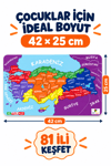 Ahşap Türkiye Haritası Puzzle – Eğitici Öğretici İller ve Şehirler Haritası Yapboz Oyuncak