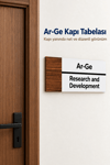Ar-Ge Ofis Oda Kapı İsimliği Yönlendirme Tabelası Levhası 25x9cm