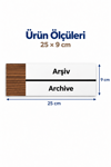 Arşiv Ofis Oda Kapı İsimliği Yönlendirme Tabelası Levhası 25x9cm