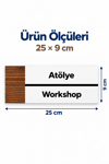 Atölye Ofis Oda Kapı İsimliği Yönlendirme Tabelası Levhası 25x9cm