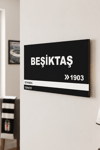 Beşiktaş Yazılı Ahşap Poster Dekoratif Duvar Tablosu 13x27 Cm Poster