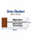 Bilgi İşlem Ofis Oda Kapı İsimliği Yönlendirme Tabelası Levhası 25x9cm