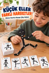 Eğitici Ahşap Hareketli Çöp Adam - Görev Kartlı Montessori Oyun Seti