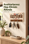 Family Home Ahşap Duvar Askılığı – Dekoratif Anahtarlık, Çantalık ve Çok Amaçlı Duvar Tipi Askılık