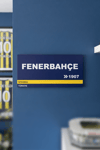 Fenerbahçe Yazılı Ahşap Poster Dekoratif Duvar Tablosu 13x27 Cm Poster