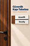 Güvenlik Ofis Oda Kapı İsimliği Yönlendirme Tabelası Levhası 25x9cm