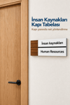 İnsan Kanakları Ofis Oda Kapı İsimliği Yönlendirme Tabelası Levhası 25x9cm