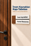 İnsan Kanakları Ofis Oda Kapı İsimliği Yönlendirme Tabelası Levhası 25x9cm