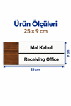 Mal Kabul Ofis Oda Kapı İsimliği Yönlendirme Tabelası Levhası 25x9cm