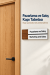Pazarlama Ve Satış Ofis Oda Kapı İsimliği Yönlendirme Tabelası Levhası 25x9cm