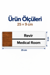 Revir Ofis Oda Kapı İsimliği Yönlendirme Tabelası Levhası 25x9cm