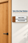 Satın Alma Ofis Oda Kapı İsimliği Yönlendirme Tabelası Levhası 25x9cm