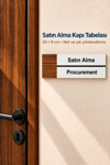 Satın Alma Ofis Oda Kapı İsimliği Yönlendirme Tabelası Levhası 25x9cm